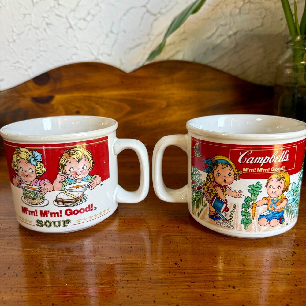 Vintage Campbells Soup Mug Set 1993 Westwood Mm Mm Good Kids Advertising - Picture 3 of 5